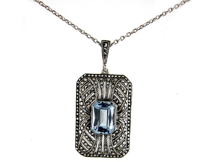 Marcasite & Silver Pendant