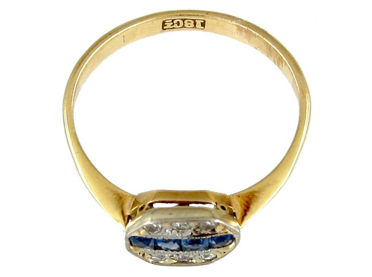 Art Deco Sapphire & Diamond Ring
