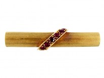 Gold & Ruby Baton Cufflinks