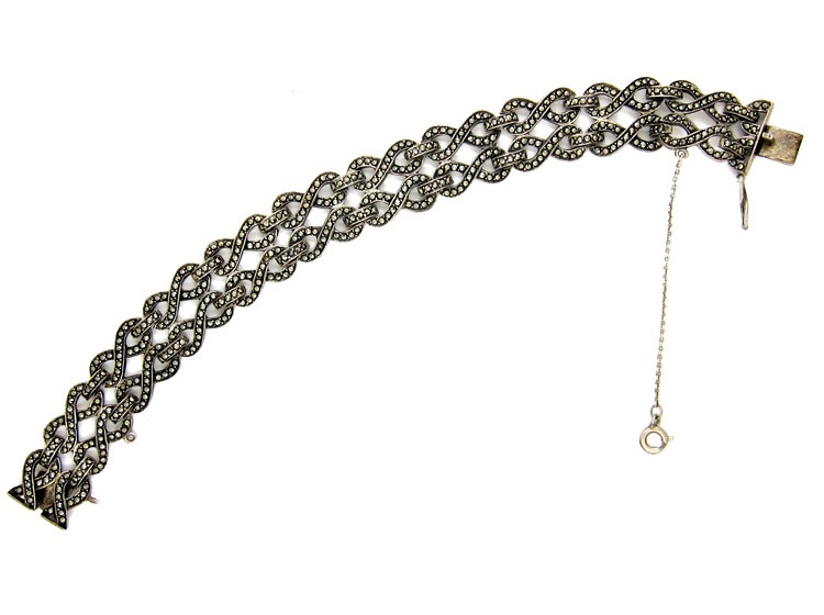 Art Deco Silver & Marcasite Bracelet