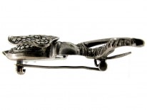 Silver & Marcasite Elephant Brooch