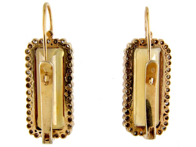 Citrine & Diamond Earrings