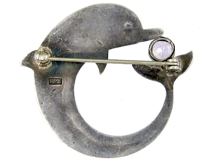 Silver Dolphin Brooch