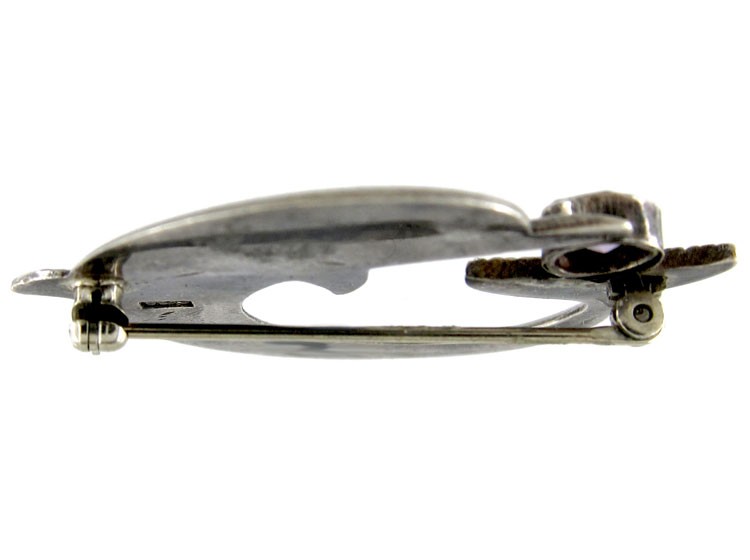 Silver Dolphin Brooch