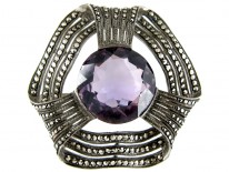 Theodor Fahrner Silver & Amethyst Brooch