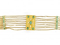 Regency Emerald & Pearl Gold Bracelet