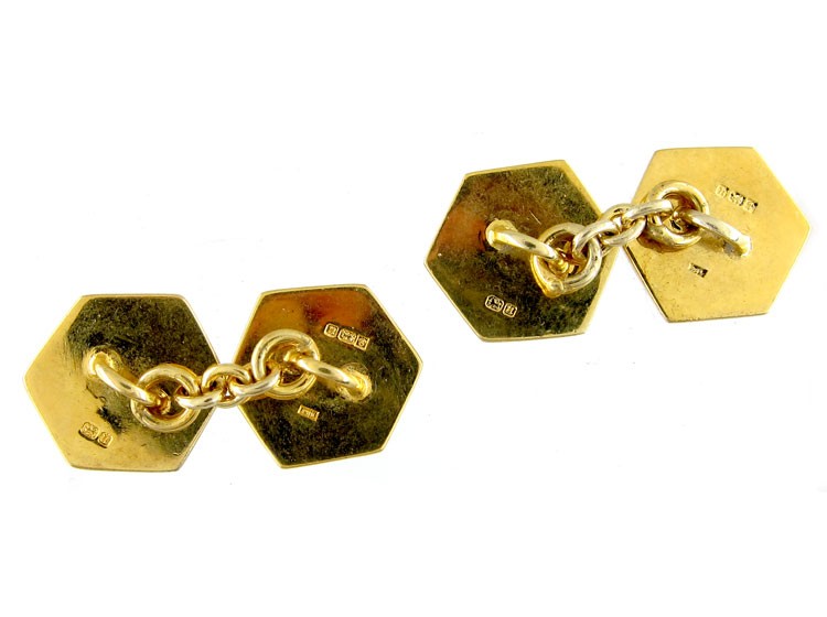 Silver & Enamel Dice Cufflinks