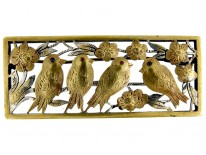 Silver Gilt Bird Brooch