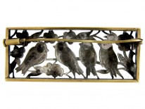 Silver Gilt Bird Brooch