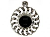 Silver Marcasite Watch Pendant