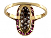 Ruby & Diamond Art Deco Ring