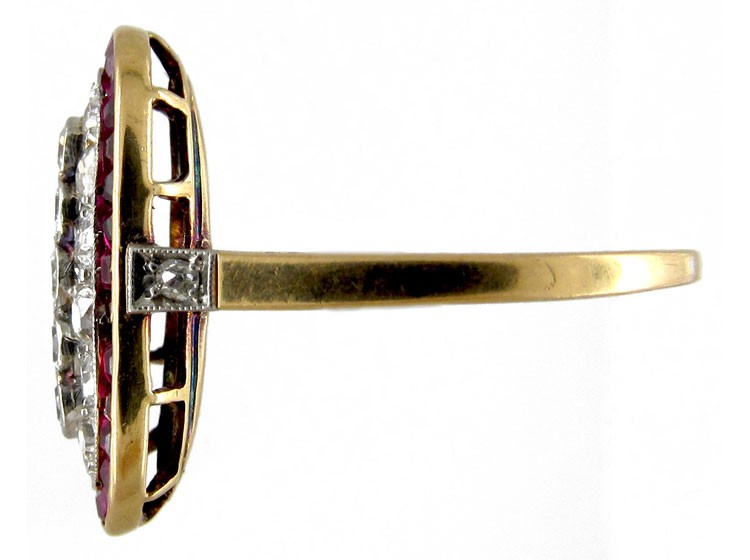 Ruby & Diamond Art Deco Ring