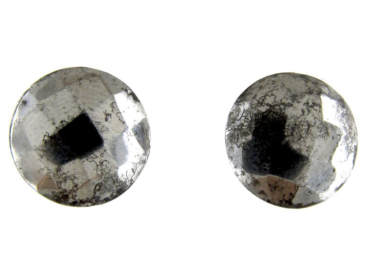 Georgian Cut Steel Button Earrings