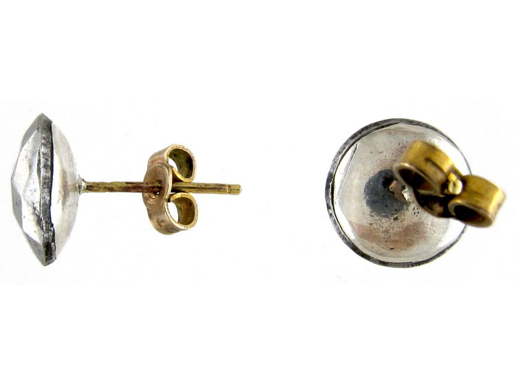 Georgian Cut Steel Button Earrings
