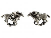 Racehorse Silver Cufflinks