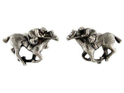 Racehorse Silver Cufflinks