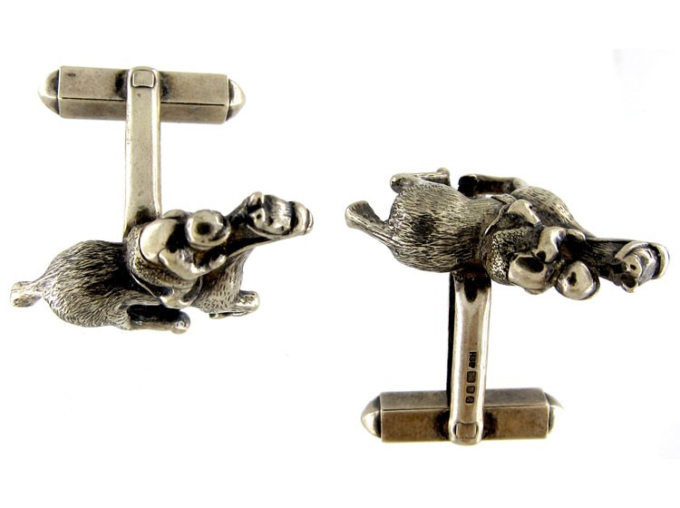 Racehorse Silver Cufflinks