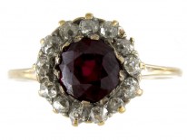 Ruby & Diamond Cluster Ring