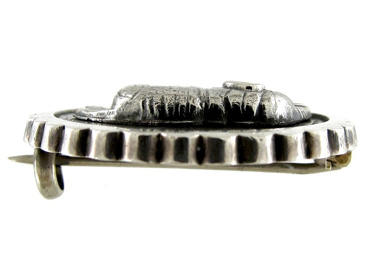 Silver Jumbo The Elephant Brooch