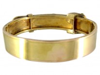 Gold & Diamond Buckle Bangle