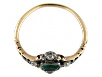 Georgian Diamond & Emerald Ring