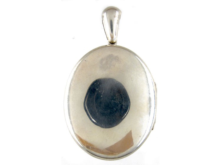 Large Silver Victorian Souvenir Locket