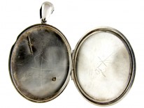 Large Silver Victorian Souvenir Locket