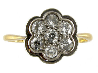 Daisy Diamond Cluster Ring