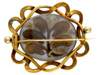 Victorian 18ct Gold & Micro Mosaic Brooch of Flowers