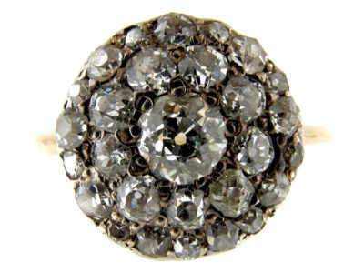 Yellow Gold & Diamond Cluster Ring