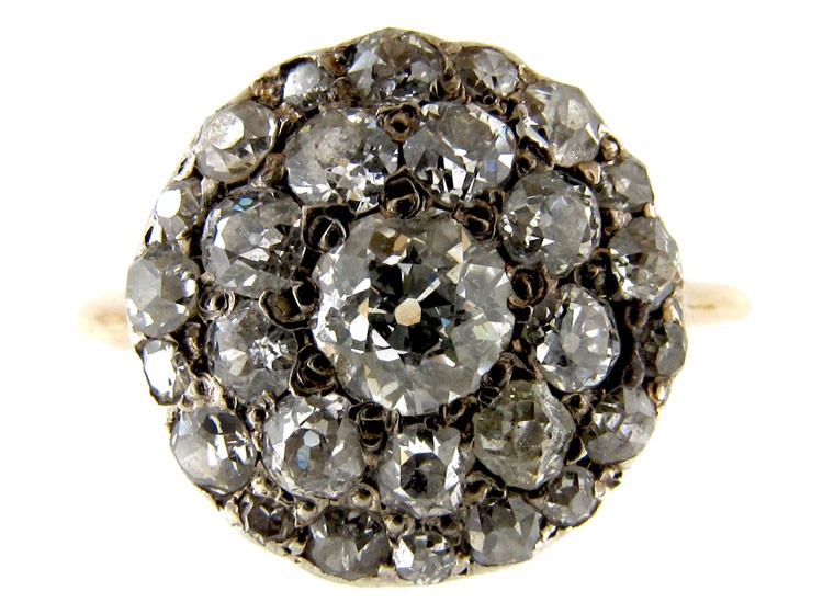 Yellow Gold & Diamond Cluster Ring