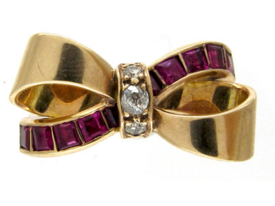 Ruby & Diamond Bow Ring