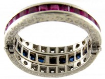 Diamond, Ruby & Sapphire Flip Over Ring
