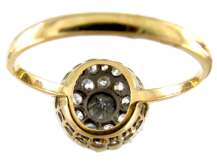 Yellow Gold & Diamond Cluster Ring