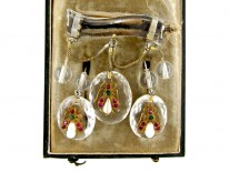 Rock Crystal Victorian Earrings & Brooch Set