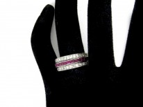Diamond, Ruby & Sapphire Flip Over Ring