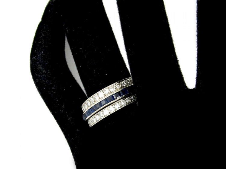 Diamond, Ruby & Sapphire Flip Over Ring