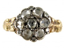 Rose Diamond Cluster Georgian Ring