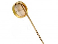 Horse in Stable Gold & Enamel Tie Pin