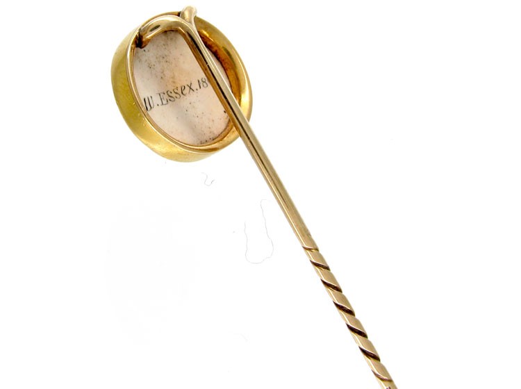 Horse in Stable Gold & Enamel Tie Pin