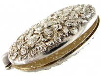 Large Silver Victorian Shell Design Locket