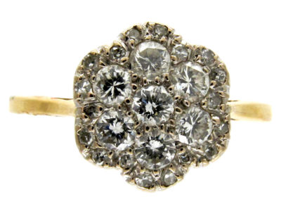 Diamond Daisy Cluster Ring