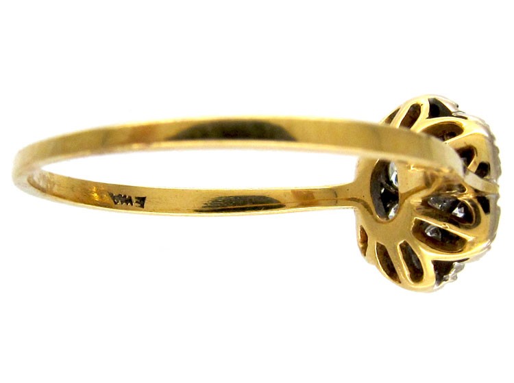 Diamond Daisy Cluster Ring