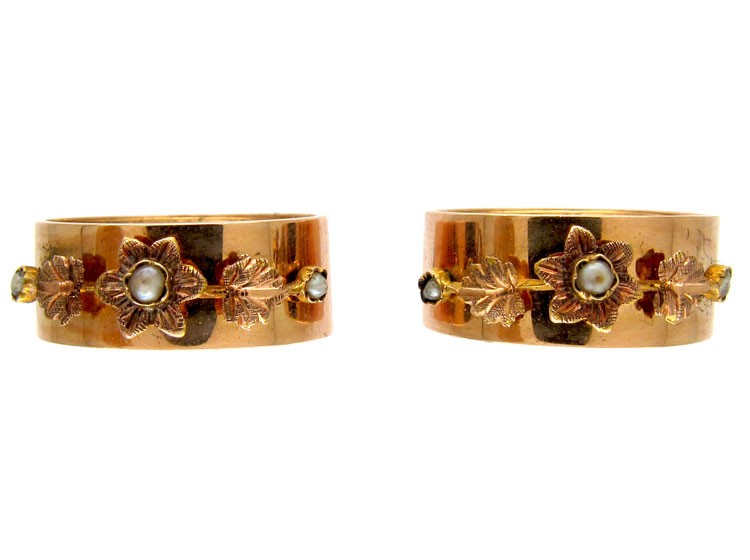 Pair of Gold Regency Rings