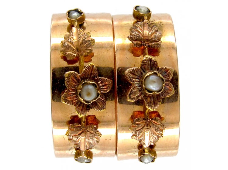 Pair of Gold Regency Rings