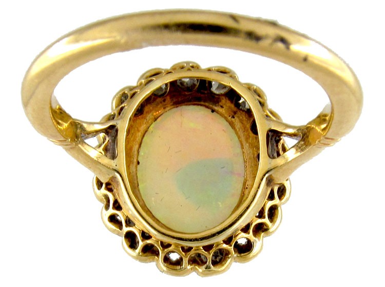 Diamond & Opal Dress Ring