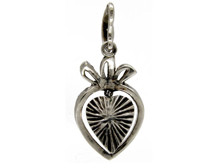 Paste & Silver Heart 'Pense A Moi' Pendant
