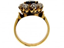 Diamond & Sapphire Cluster Ring