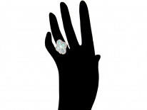 Opal & Diamond Large Cluster Art Deco Ring