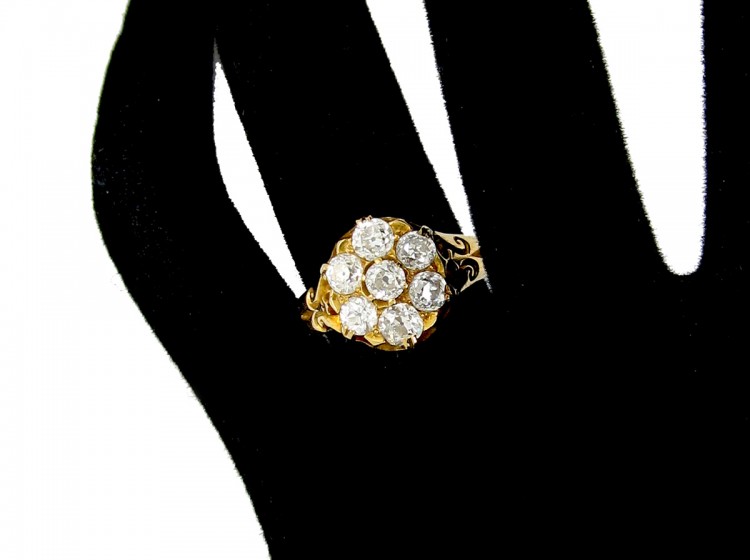Rose Diamond Cluster Ring